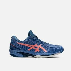 Asics Men's Solution Speed FF 2 Tennis Shoe, Blue Harmony/Guava