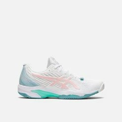 Asics Women's Solution Speed FF 2 Tennis Shoe, White/Frosted Rose