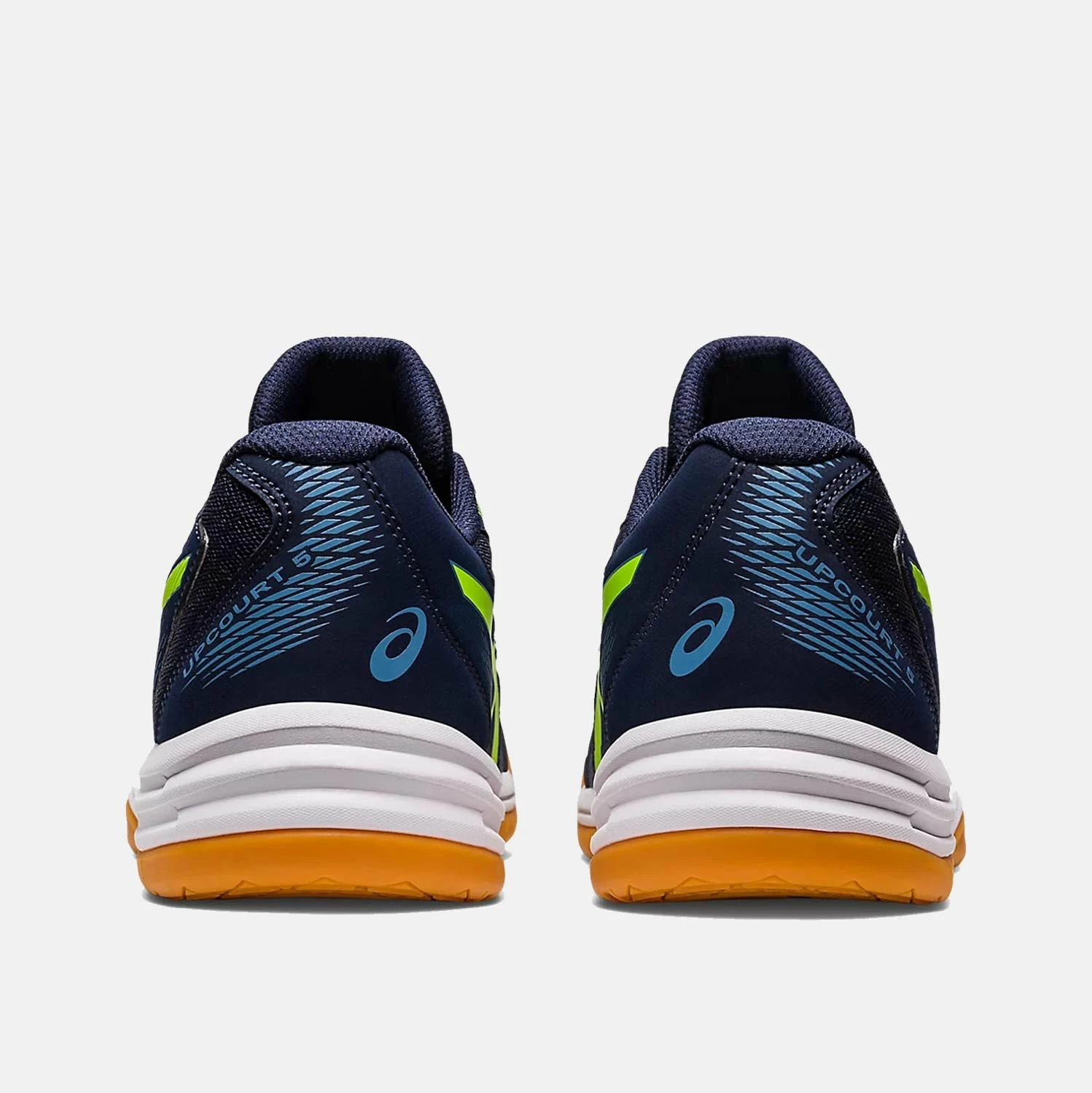 Asics Men's Upcourt 5 Volleyball Shoe, Midnight/Hazard Green 3 Asics Men's Upcourt 5 Volleyball Shoe, Midnight/Hazard Green - Image 3