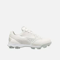 Mizuno Youth Girl's Wave Finch Lightrevo Molded Softball Cleat, White