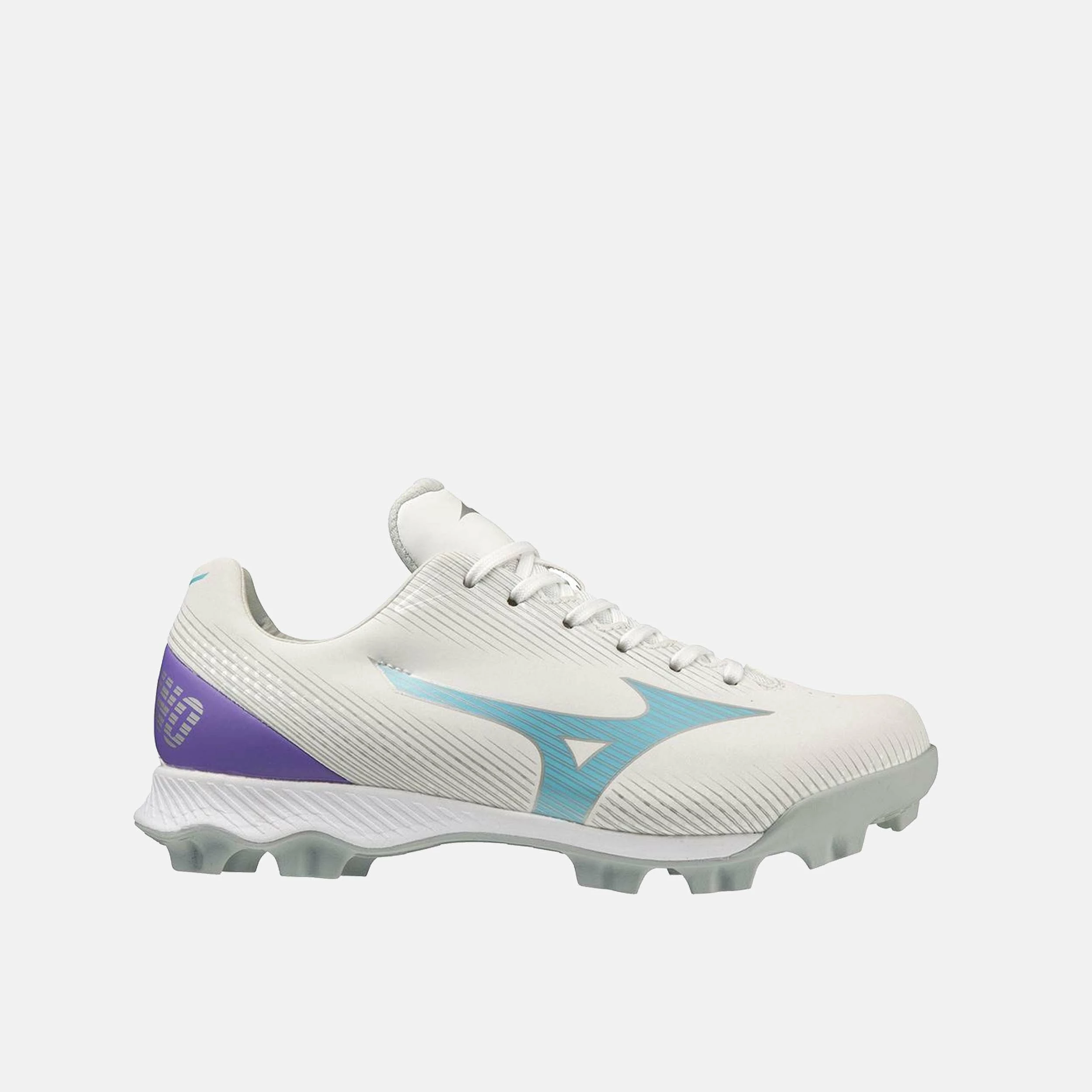 Mizuno Youth Girl's Wave Finch Lightrevo Molded Softball Cleat, White/Blue 1 Mizuno Youth Girl's Wave Finch Lightrevo Molded Softball Cleat, White/Blue