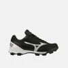 Mizuno Youth Girl's Wave Finch Lightrevo Molded Softball Cleat, Black/White