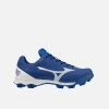 Mizuno Junior Wave Lightrevo TPU Molded Low Baseball Cleat, Royal/White