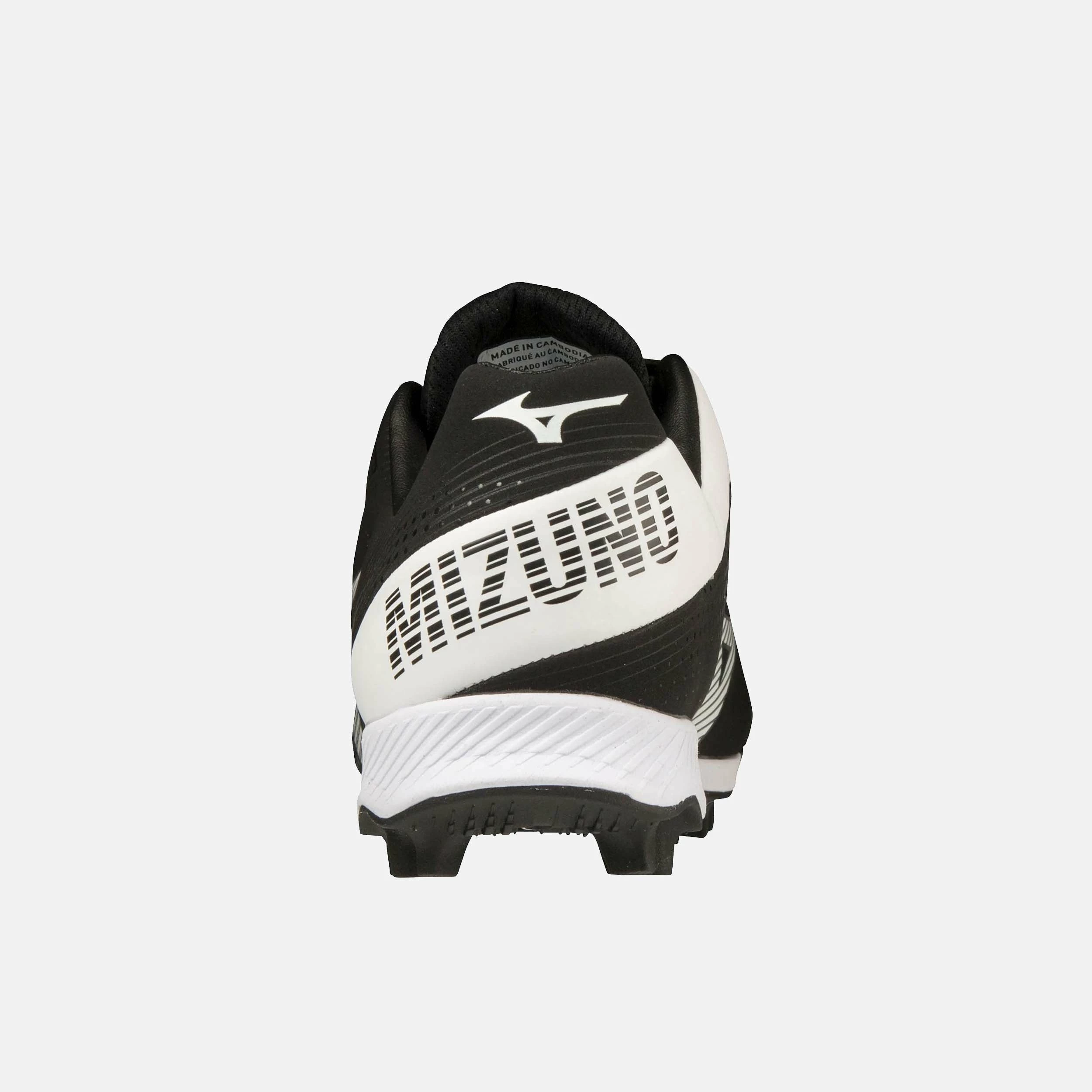 Mizuno Junior Wave Lightrevo TPU Molded Low Baseball Cleat, Black/White 2 Mizuno Junior Wave Lightrevo TPU Molded Low Baseball Cleat, Black/White - Image 2