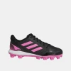 ADIDAS Kids' Purehustle 2.0 MD Baseball Cleats, Black/Screaming Pink