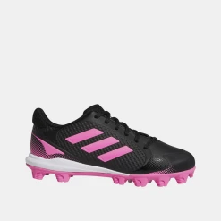 ADIDAS Kids' Purehustle 2.0 MD Baseball Cleats, Black/Screaming Pink