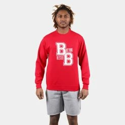Beyond Blessed BB Logo Crew Sweatshirt 12 Beyond Blessed BB Logo Crew Sweatshirt -Running Shop bblogopc78 red lg 1 svs
