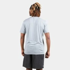Beyond Blessed Text Short Sleeve Tee 16 Beyond Blessed Text Short Sleeve Tee -Running Shop bbtextdm130 grey 2 sv