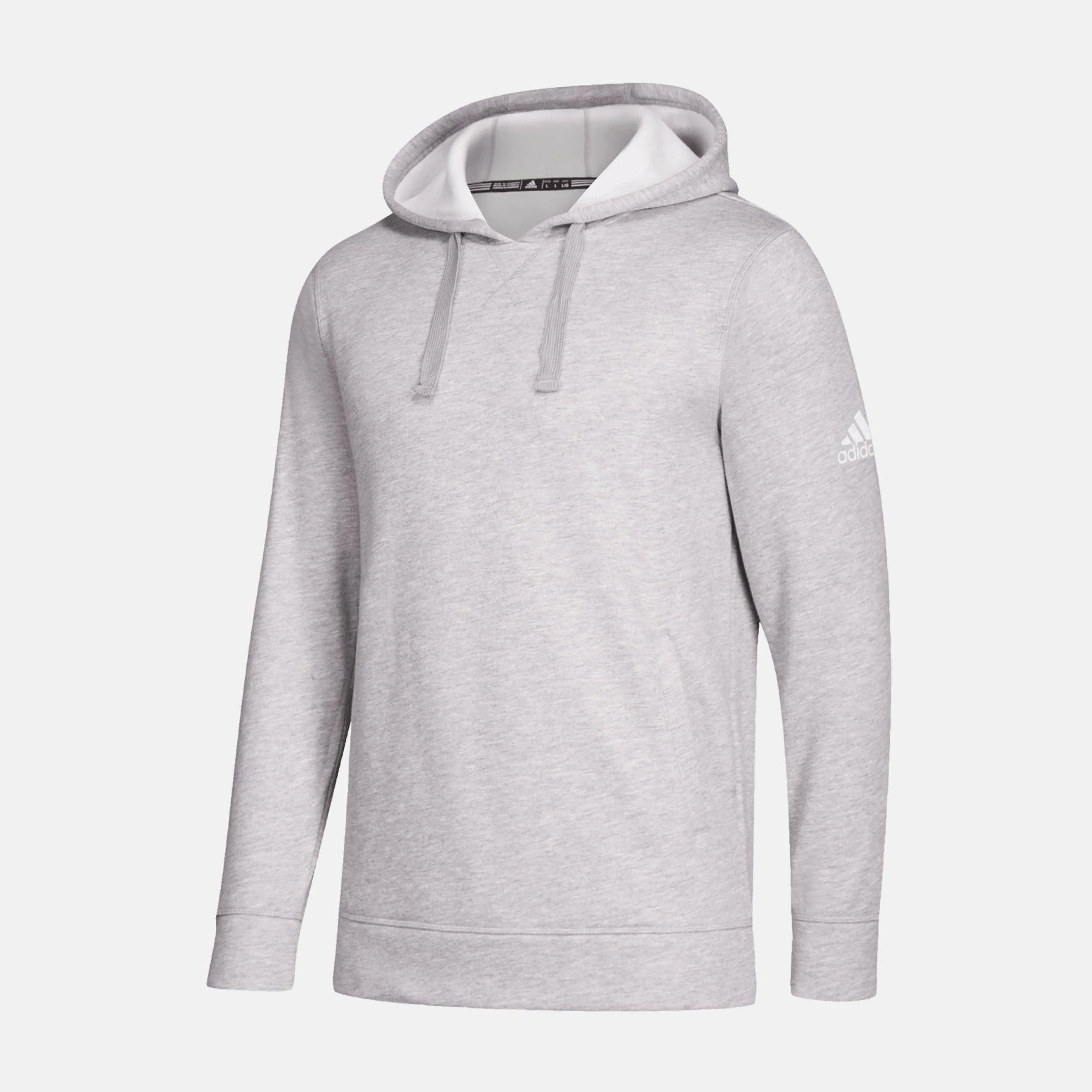 ADIDAS Men's Fleece Hood, Grey 1 ADIDAS Men's Fleece Hood, Grey