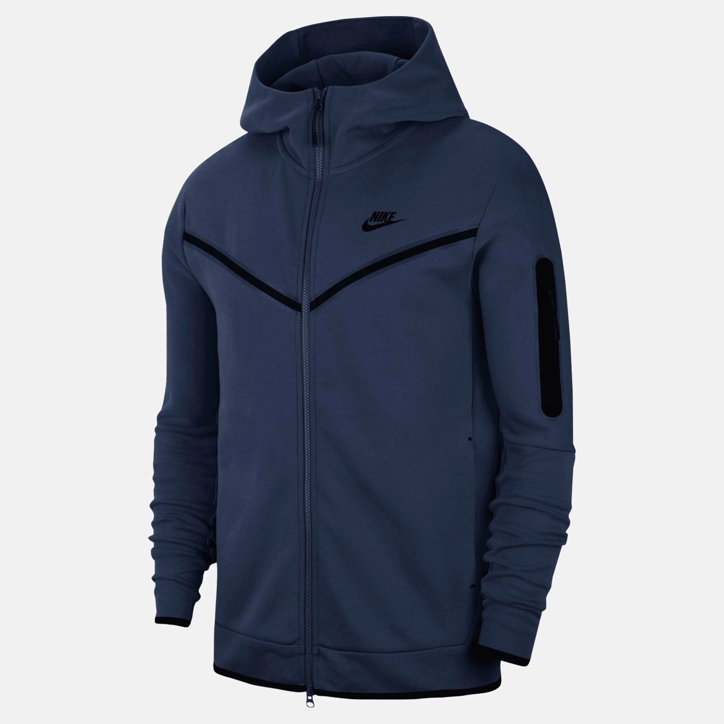 Nike Men's Sportswear Full-Zip Tech Fleece Hoodie, Midnight Navy 1 Nike Men's Sportswear Full-Zip Tech Fleece Hoodie, Midnight Navy