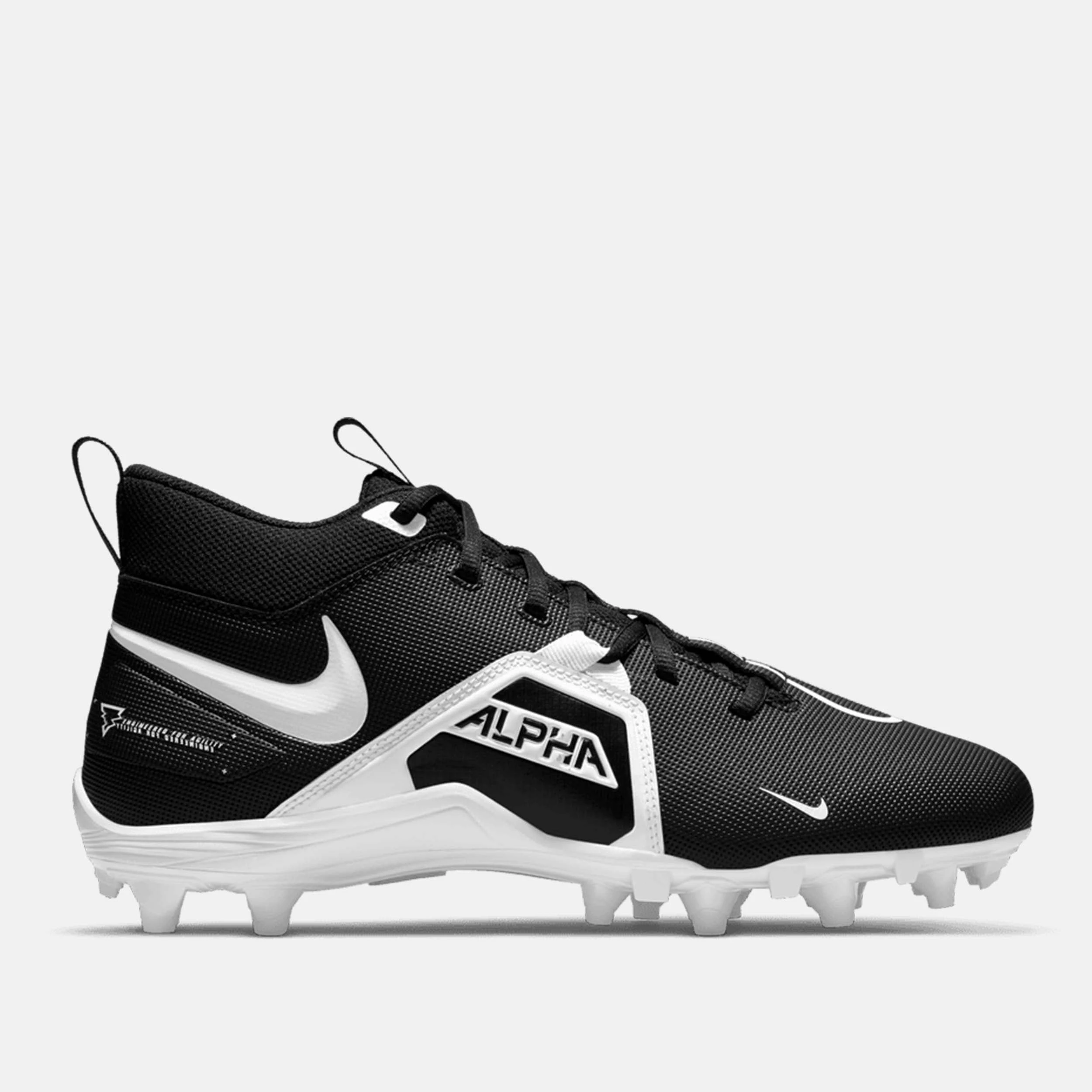 Nike Men's Alpha Menace Varsity 3 Football Cleats, Black/White 1 Nike Men's Alpha Menace Varsity 3 Football Cleats, Black/White