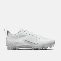 Nike Alpha Huarache 8 Pro Lacrosse Cleats, White/Platinum