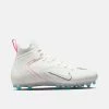 Nike Alpha Huarache 8 Elite Lacrosse Cleats, White/Hyper Pink