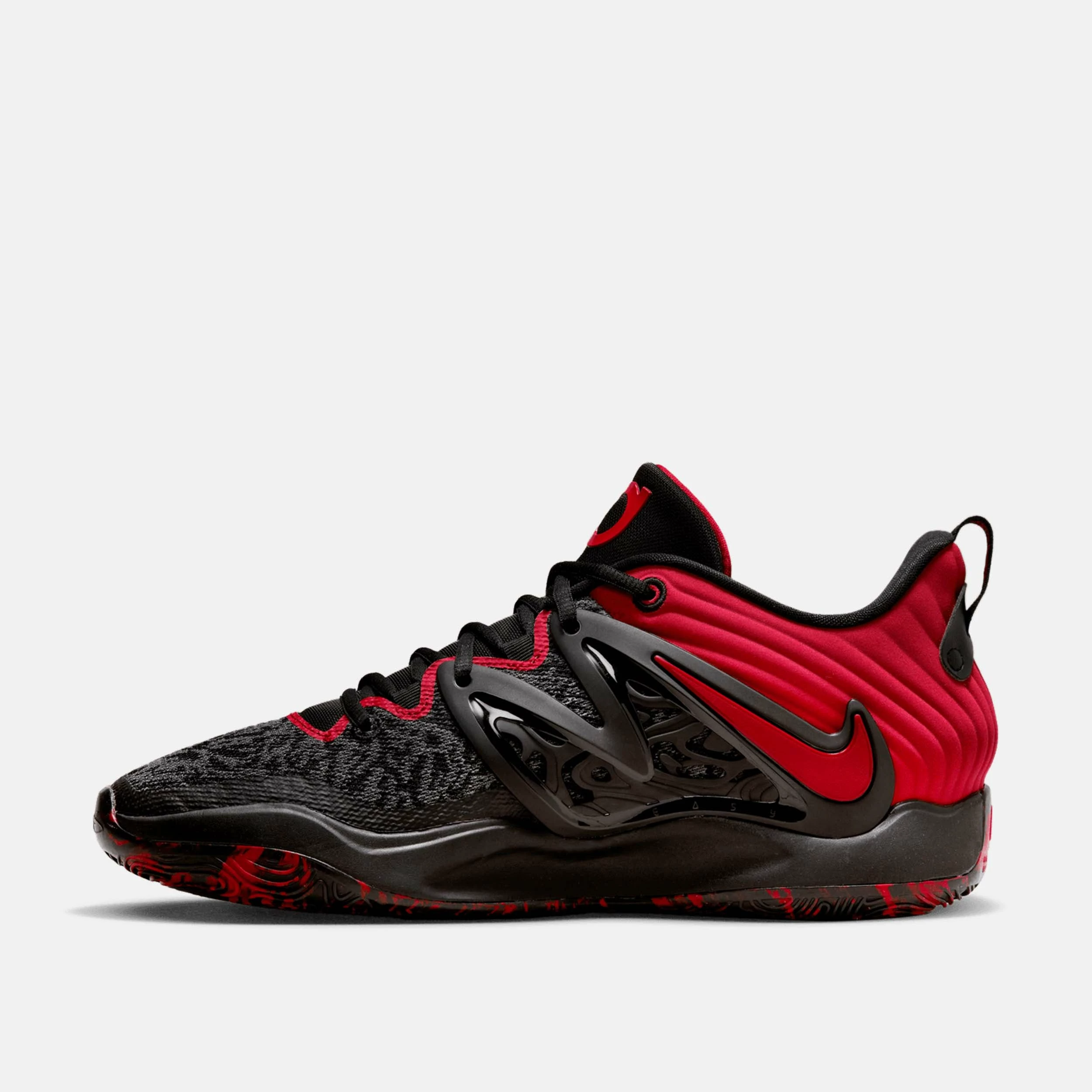Nike Men's KD15 Basketball Shoes, Black/University Red 2 Nike Men's KD15 Basketball Shoes, Black/University Red - Image 2