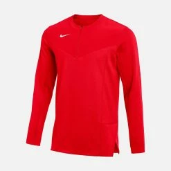 Nike Men's 1/2 Zip Long-Sleeve Football Top, University Red