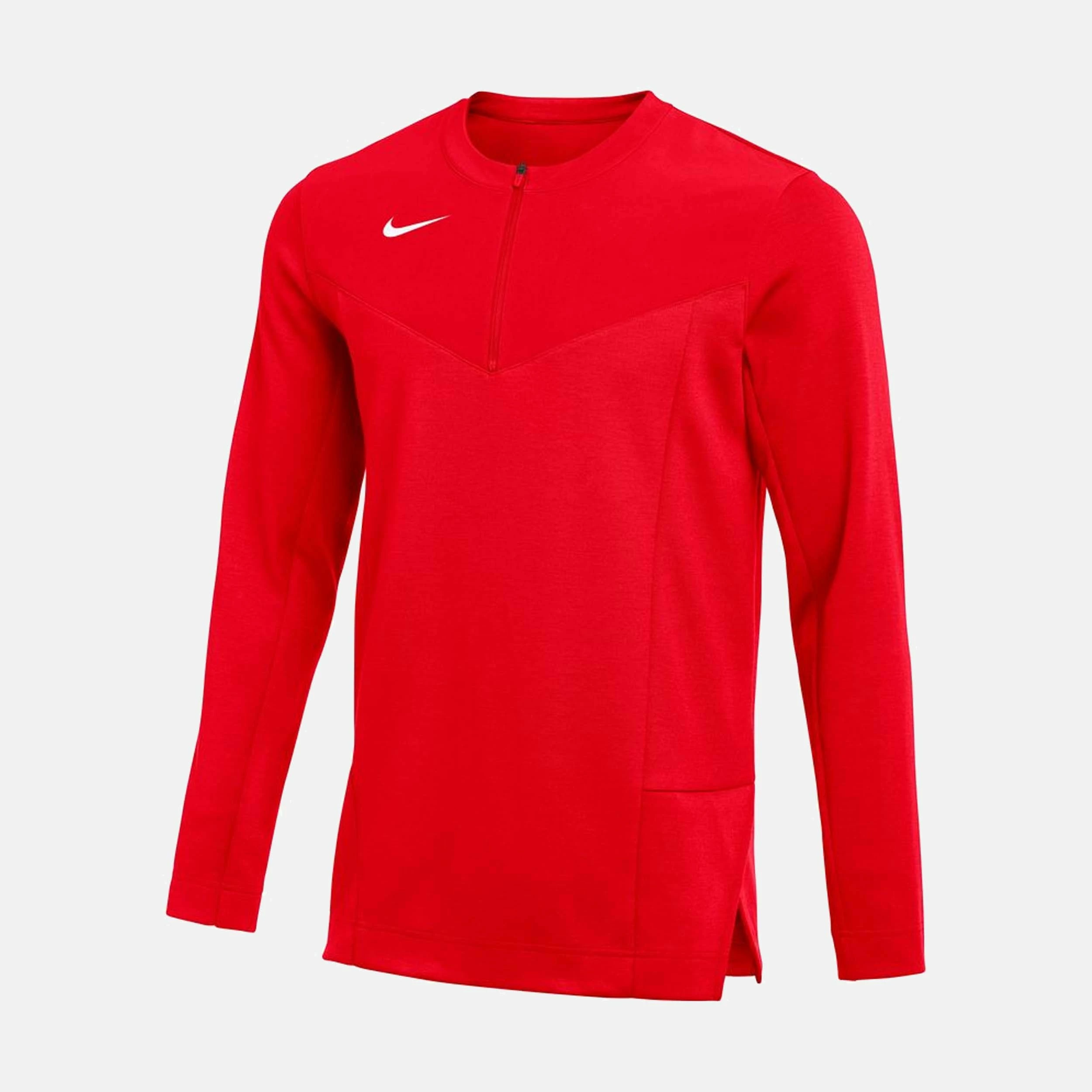 Nike Men's 1/2 Zip Long-Sleeve Football Top, University Red 1 Nike Men's 1/2 Zip Long-Sleeve Football Top, University Red
