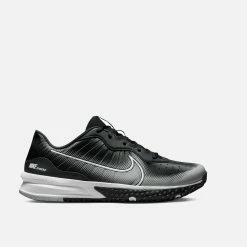 Nike Men's Alpha Huarache Varsity 4 Baseball Turf Shoes, Black/White/Smoke