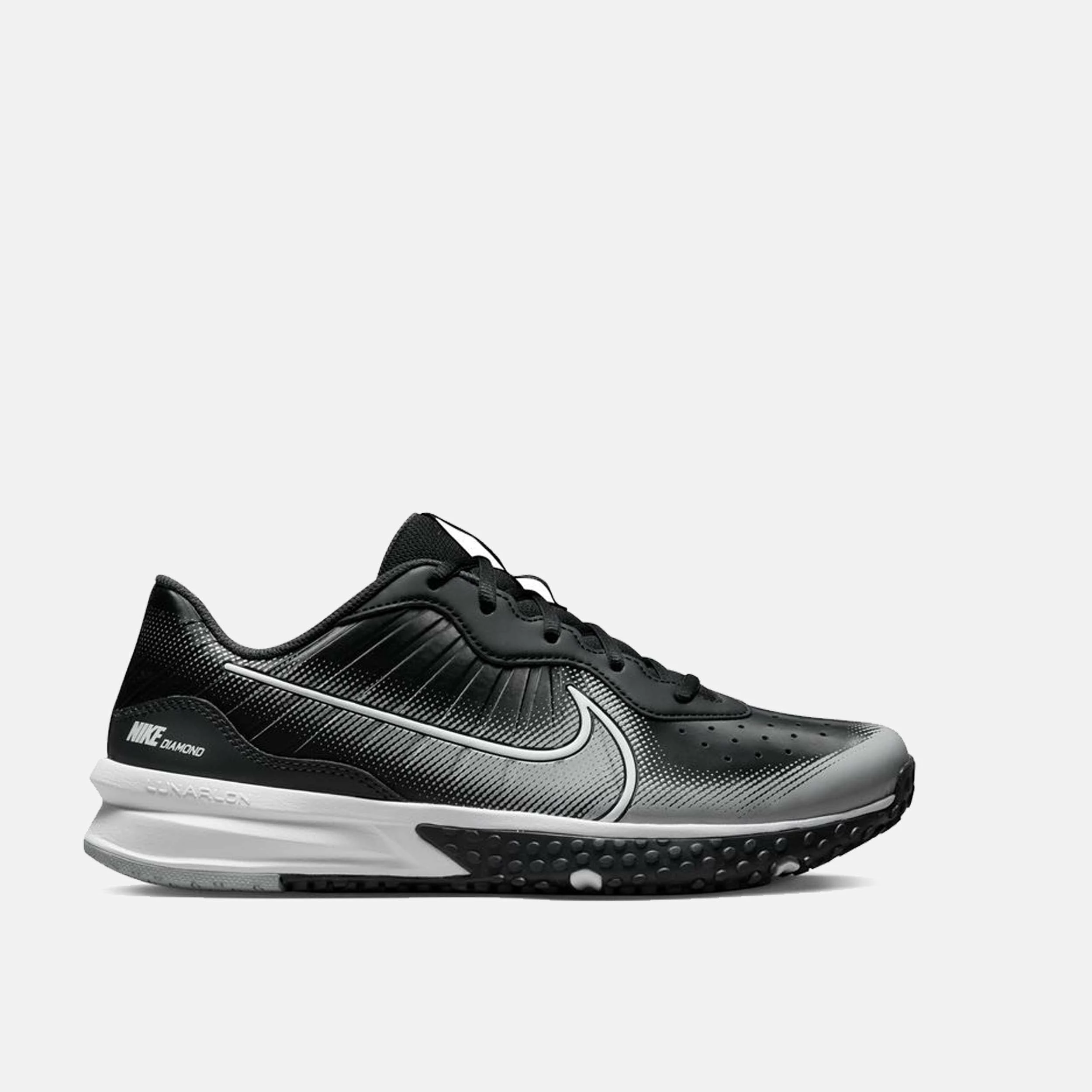 Nike Men's Alpha Huarache Varsity 4 Baseball Turf Shoes, Black/White/Smoke 1 Nike Men's Alpha Huarache Varsity 4 Baseball Turf Shoes, Black/White/Smoke