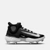 Nike Men's Alpha Huarache Elite 4 Mid Baseball Cleats, Black/Smoke
