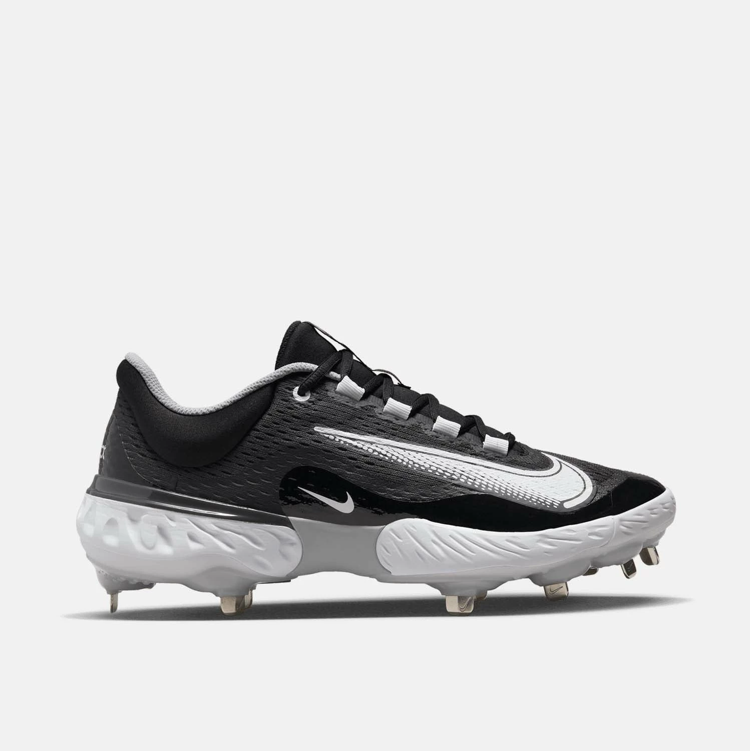 Nike Men's Alpha Huarache Elite 4 Low Baseball Cleats, Black/White/Smoke 1 Nike Men's Alpha Huarache Elite 4 Low Baseball Cleats, Black/White/Smoke