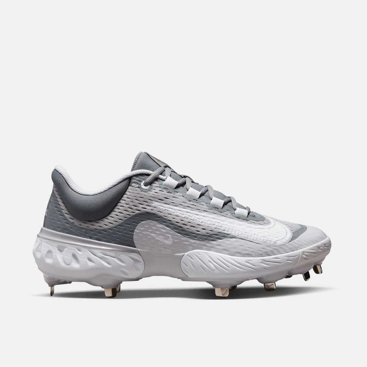 Nike Men's Alpha Huarache Elite 4 Low Baseball Cleats, Wolf Grey/White 1 Nike Men's Alpha Huarache Elite 4 Low Baseball Cleats, Wolf Grey/White