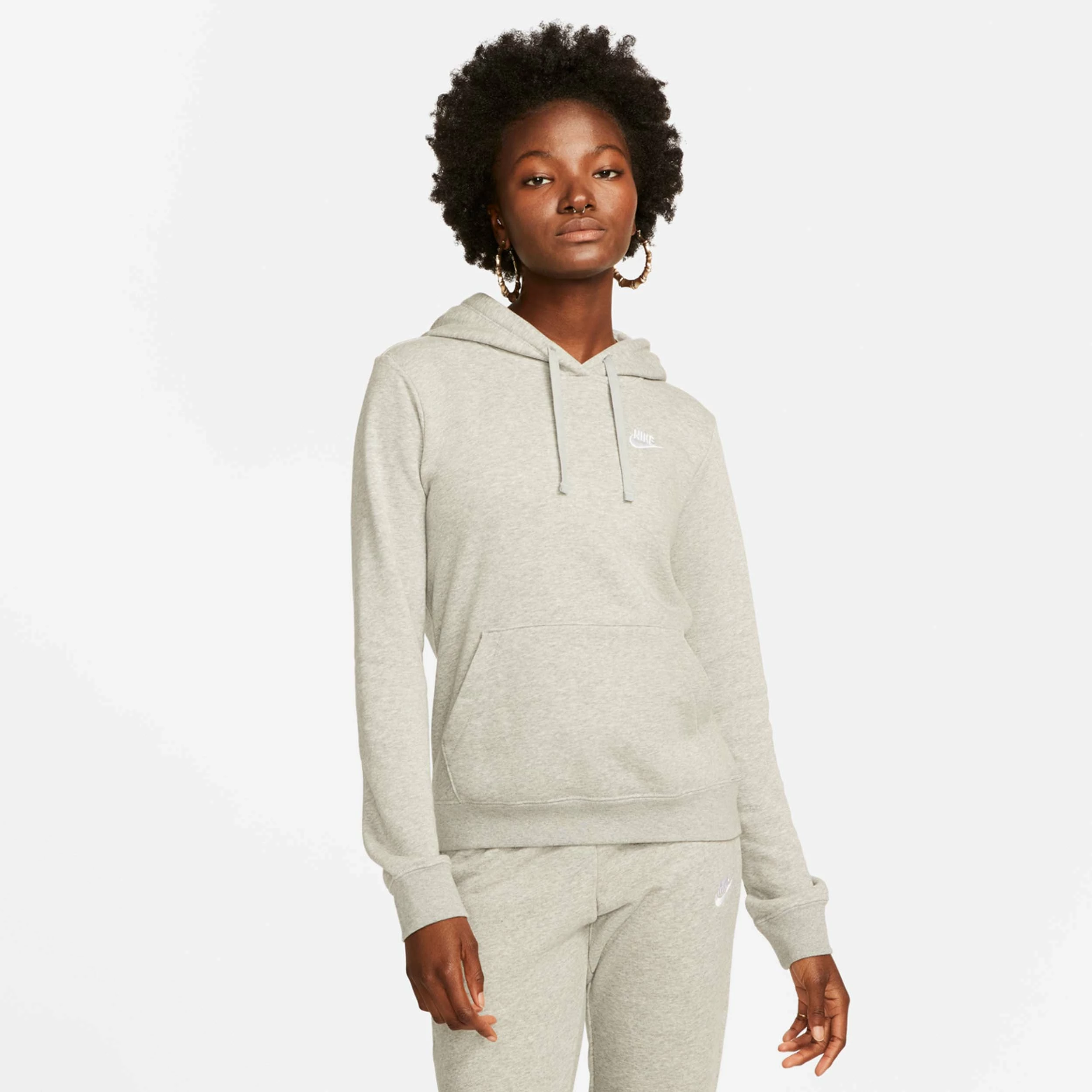 Nike Women's Sportswear Club Fleece Pullover Hoodie, Heather 1 Nike Women's Sportswear Club Fleece Pullover Hoodie, Heather