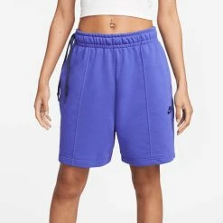 Nike Women's High-Rise Sportswear Fleece Dance Shorts, Lapis