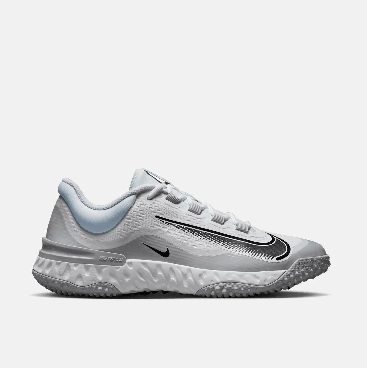 Nike Men's Alpha Huarache Elite 4 Turf Baseball Shoes, White/Wolf Grey 1 Nike Men's Alpha Huarache Elite 4 Turf Baseball Shoes, White/Wolf Grey