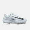 Nike Men's Alpha Huarache Elite 4 Low Baseball Cleats, White/Wolf Grey
