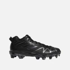 ADIDAS Men’s Freak Spark Mid Football Cleats, Black/Night Metallic