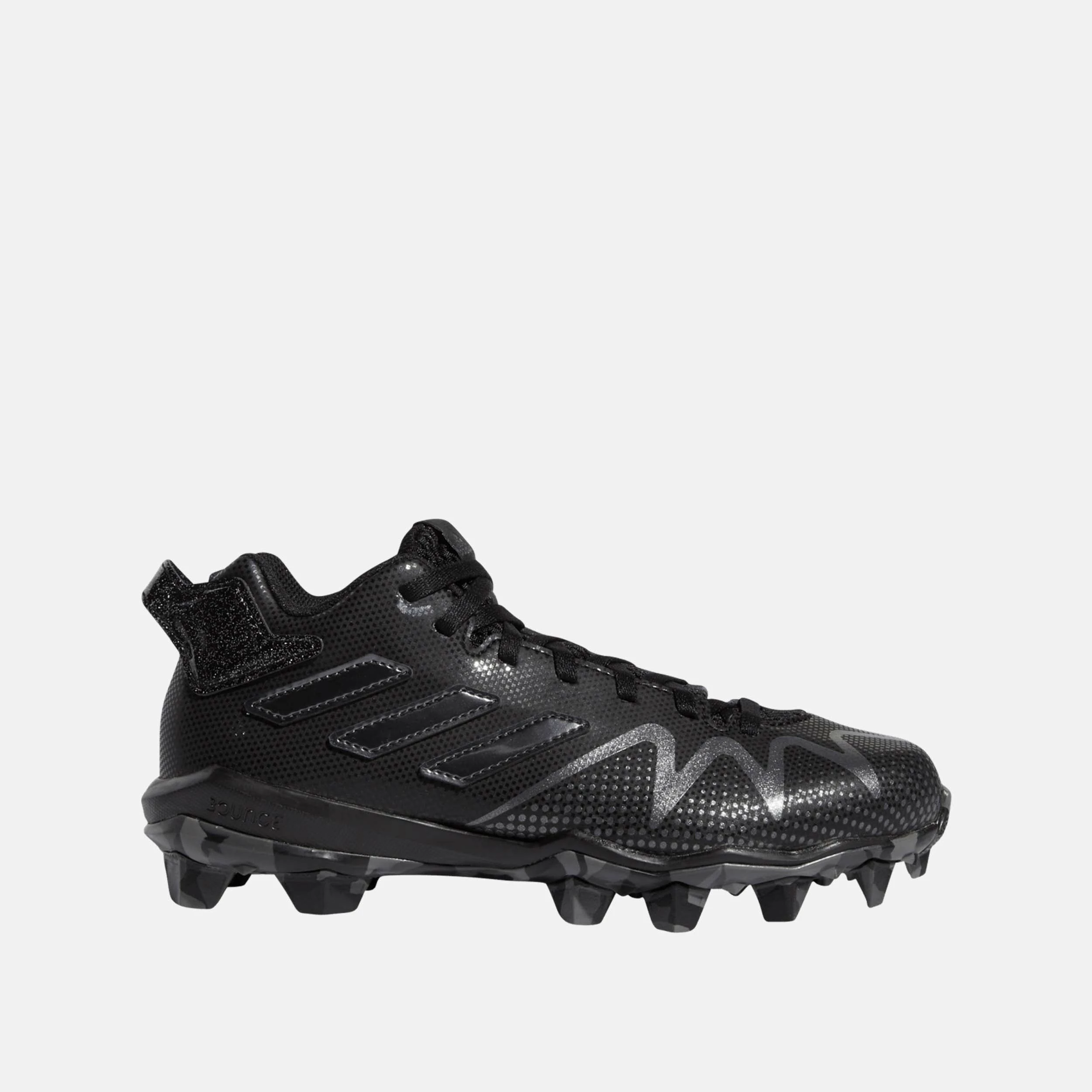 ADIDAS Kids’ Freak Spark Mid Football Cleats, Black/Night Metallic 1 ADIDAS Kids’ Freak Spark Mid Football Cleats, Black/Night Metallic