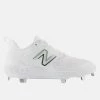 New Balance Men's Fresh Foam X 3000 V6 Metal Baseball Cleat, White/White