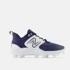 New Balance Men's Fresh Foam 3000 V6 Molded Baseball Cleat, Navy/White