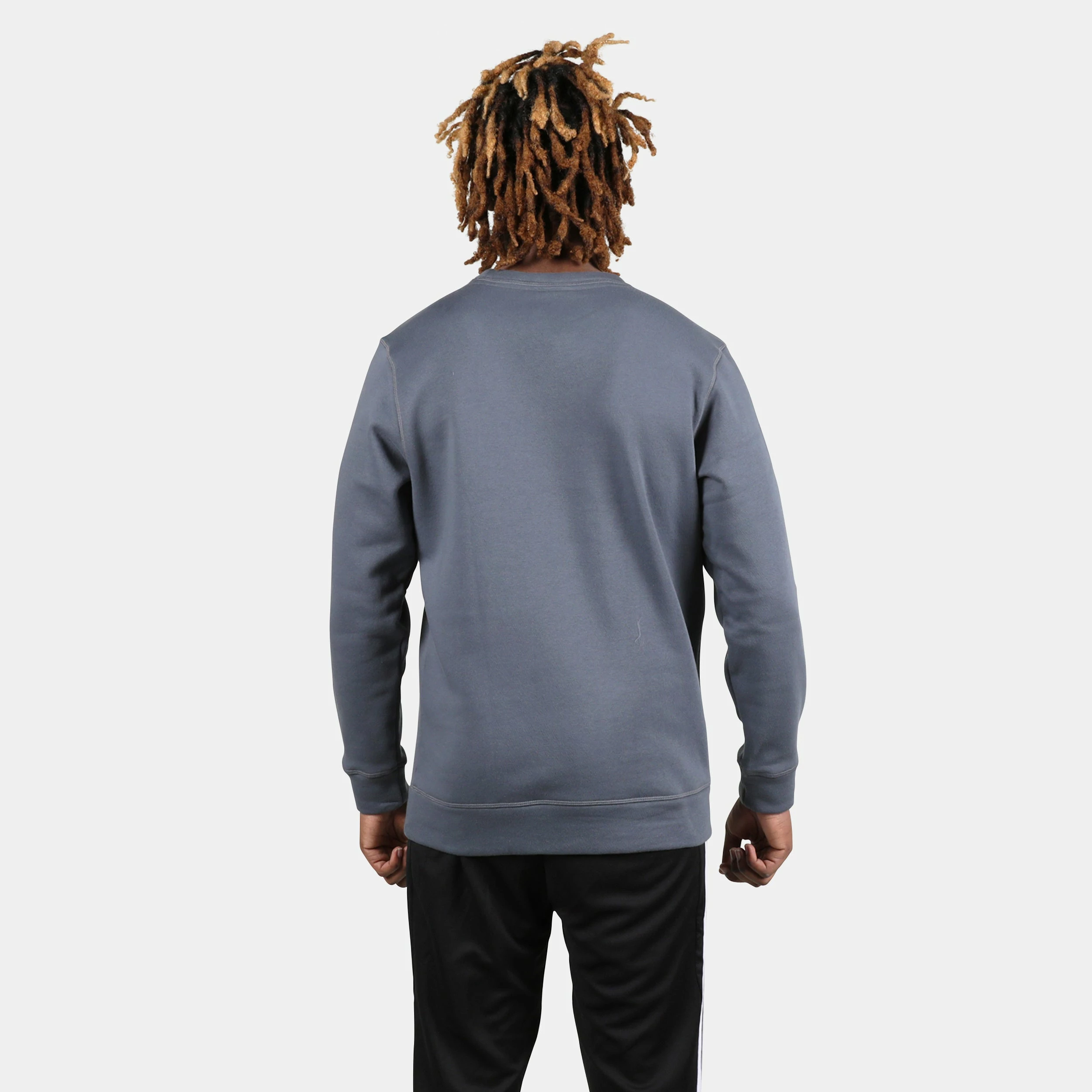 ADIDAS Men's Fleece Crew, Onix 2 ADIDAS Men's Fleece Crew, Onix - Image 2