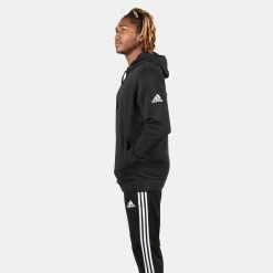 ADIDAS Men's Fleece Hood, Black 5 ADIDAS Men's Fleece Hood, Black -Running Shop s97363 3 svs