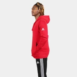 ADIDAS Men's Fleece Hood, Power Red 5 ADIDAS Men's Fleece Hood, Power Red -Running Shop s97365 3 svs