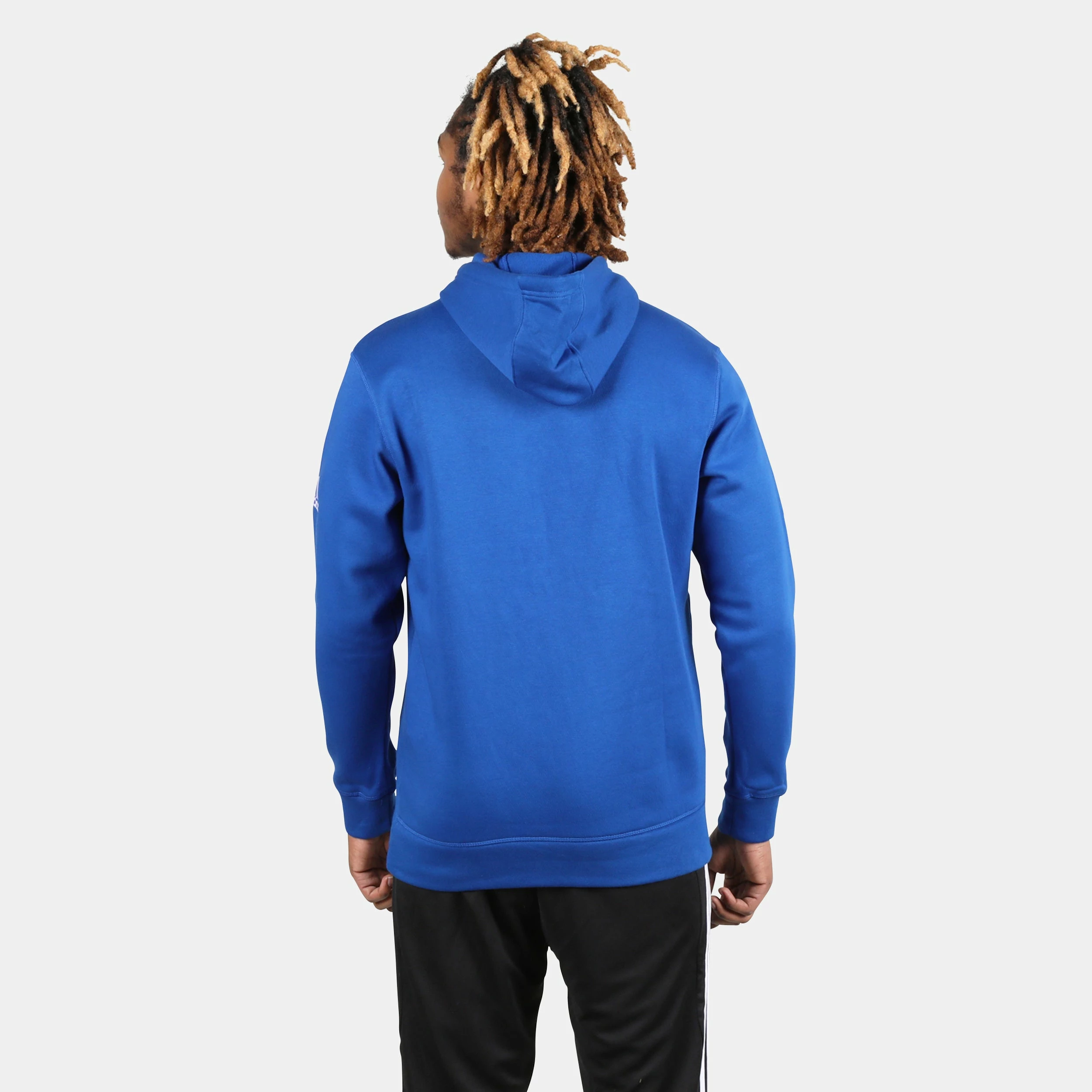 ADIDAS Men's Fleece Hood, College Royal 2 ADIDAS Men's Fleece Hood, College Royal - Image 2