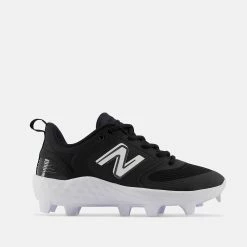New Balance Women's Fresh Foam Velo V3 Molded Softball Cleats, Black/White