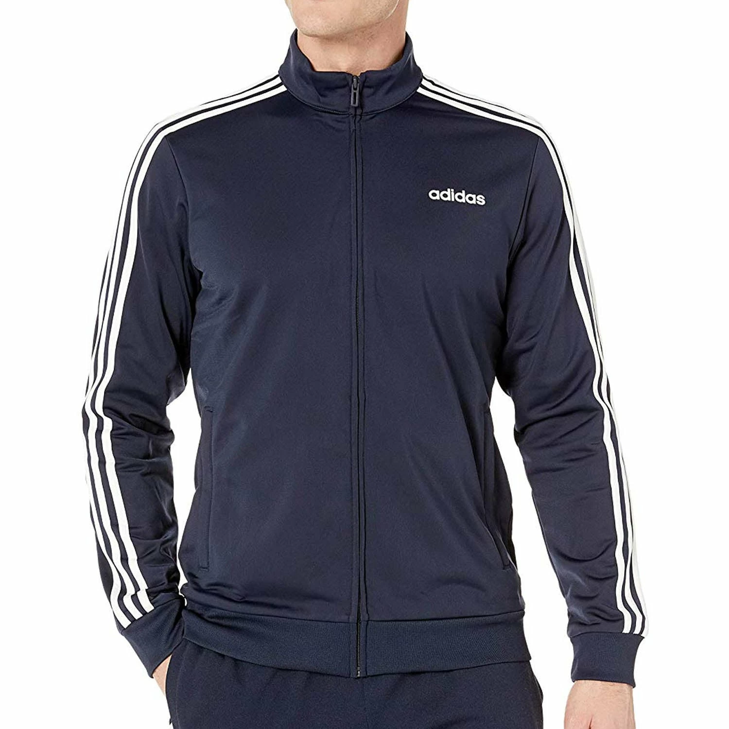 ADIDAS Womens Essential 3 Stripe Tricot Track Jacket 2 ADIDAS Womens Essential 3 Stripe Tricot Track Jacket - Image 2